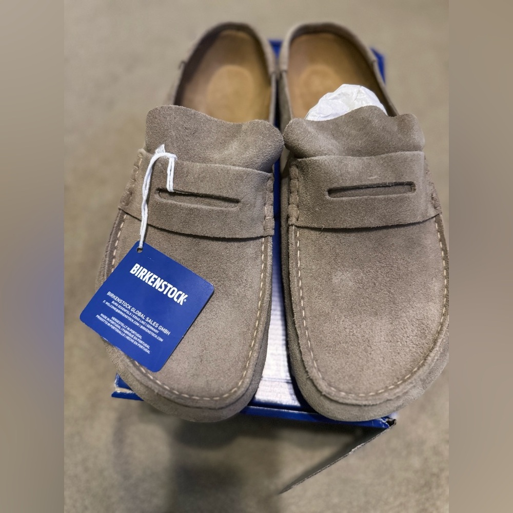 Birkenstock Naples Wrapped Sandals in Taupe